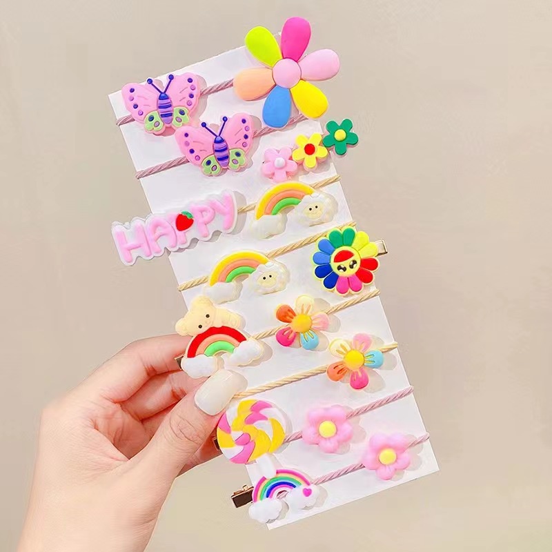 Set Ikat Rambut Anak 15 In 1 Model Korea Lucu - SH2008