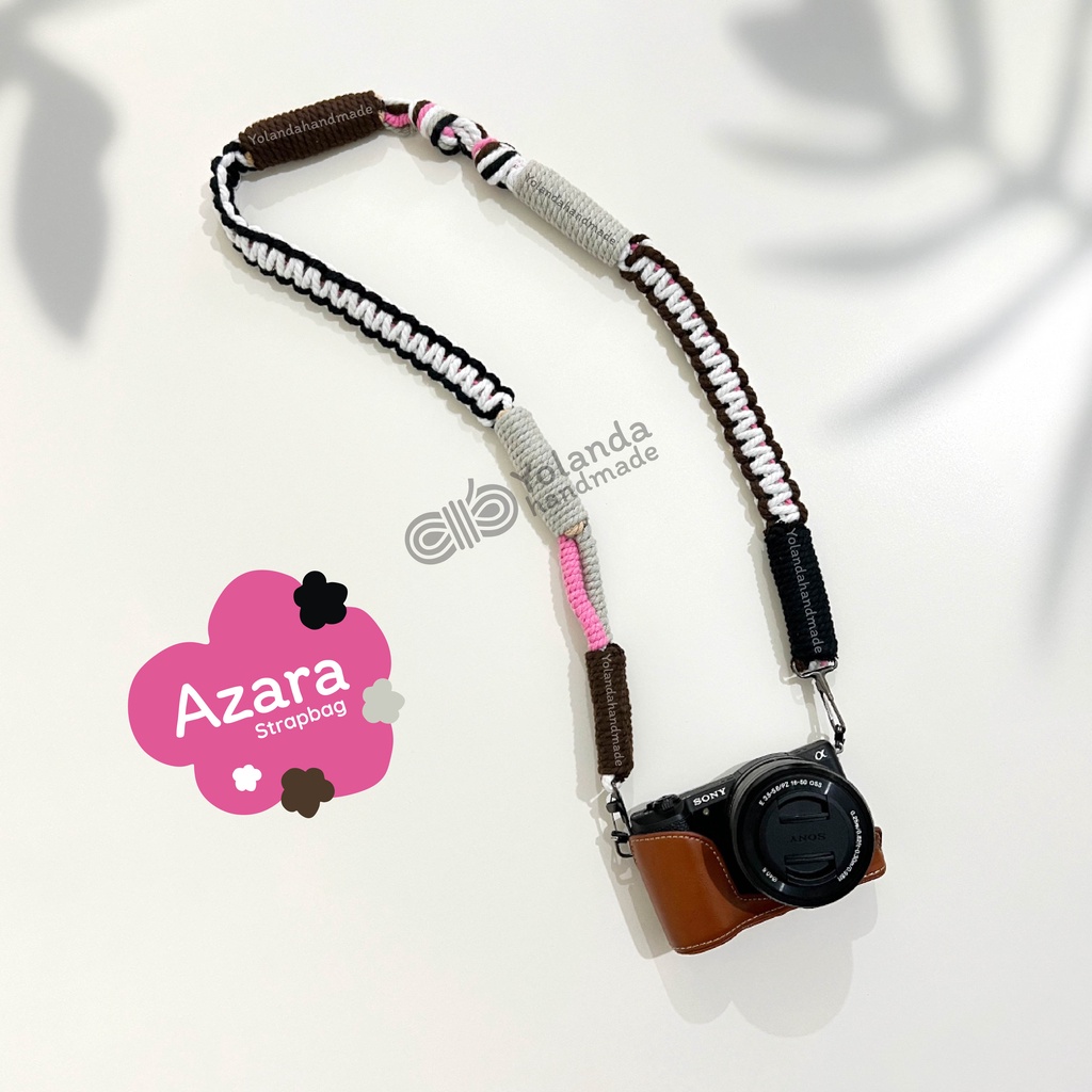 [TERMURAH] Tali Strap bag Macrame AZARA | Premium | Tali kamera | Strap Bag Lucu | Custom | Puffy Bag | Sling Bag | Pendek |COD
