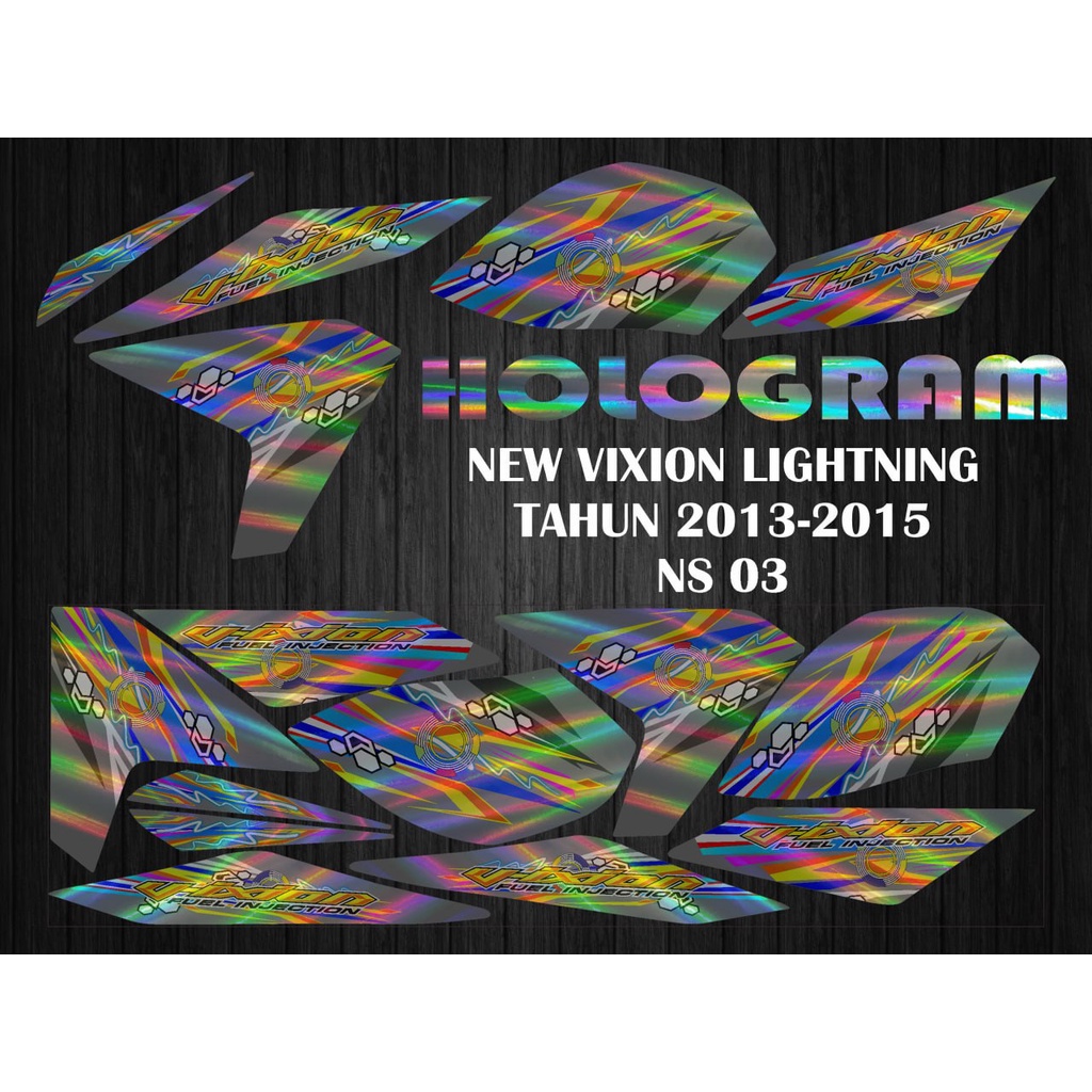 HOLOGRAM STIKER STRIPING VARIASI YAMAHA VIXION NEW VIXION LIGHTNING NVL GRAFIS NS 03