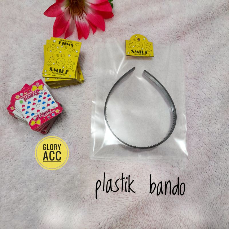 plastik opp kemas bando uk 15cmx20cm+card gantungan isi 100