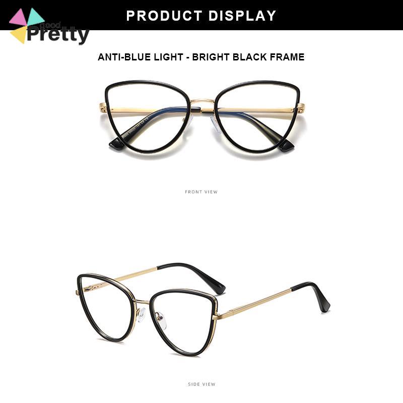 Kacamata Optik Populer kacamata Pemblokiran Cahaya Biru kacamata Retro Fashionable Wanita - PD