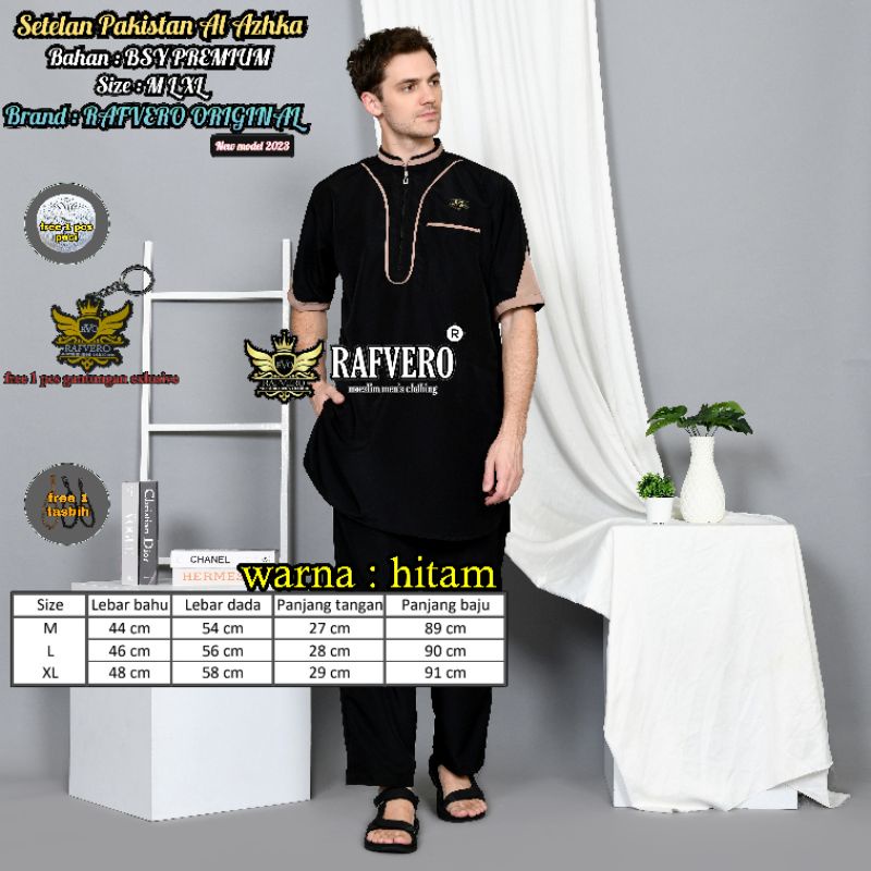 Setelan Baju Muslim Pria Pakistan Al Azhka ORIGINAL RAFVERO