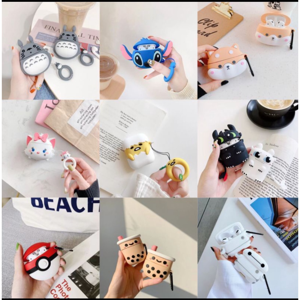 [ Ready Dikirim ] Case 3D Airpods Gen 3 Premium LUCU KARTUN FREE GANTUNGAN SOFTCASE