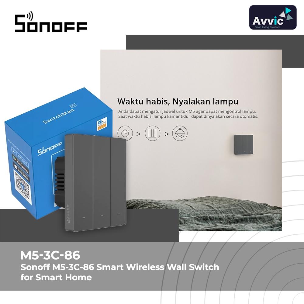 Sonoff Smart Wall Switch M53C86 saklar wireless smart home IOT