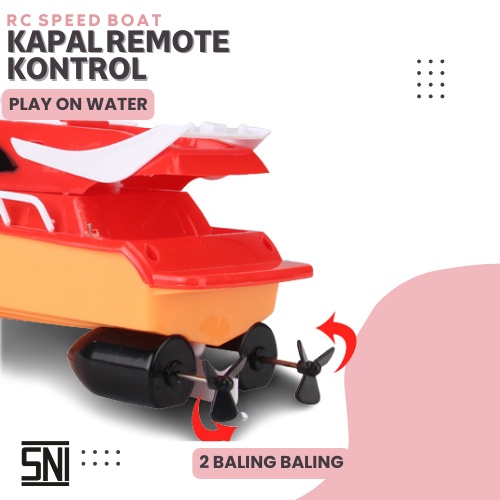 MAINAN RC PERAHU SPEED BOAT REMOTE CONTROL ANAK EDUKASI KAPAL REMOT KONTROL