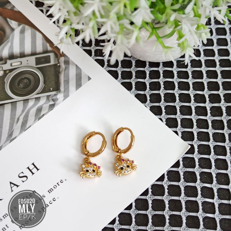 Anting meilyn anak motif HK Gold dan Silver E05020