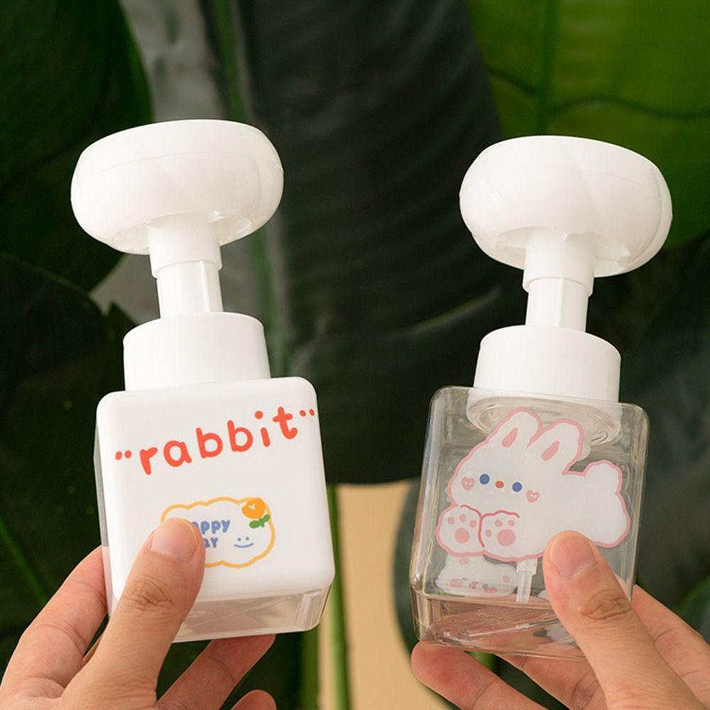 [Elegan] Dispenser Sabun Bunga Travel Portable Kartun Pembersih Wajah Kamar Mandi Wadah Kosmetik Alat Pembersih Wajah Sanitizer Foamer Botol Isi Ulang