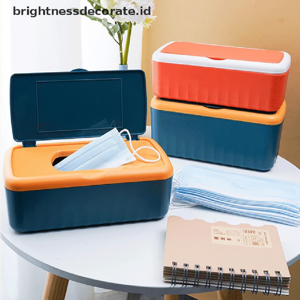 [Birth] Newly Desktop Tissue Box Holder Modern Tahan Debu Mudah Digunakan Tisu Basah Dispenser Holder Wadah Tisu Lap Serbet Organizer [ID]