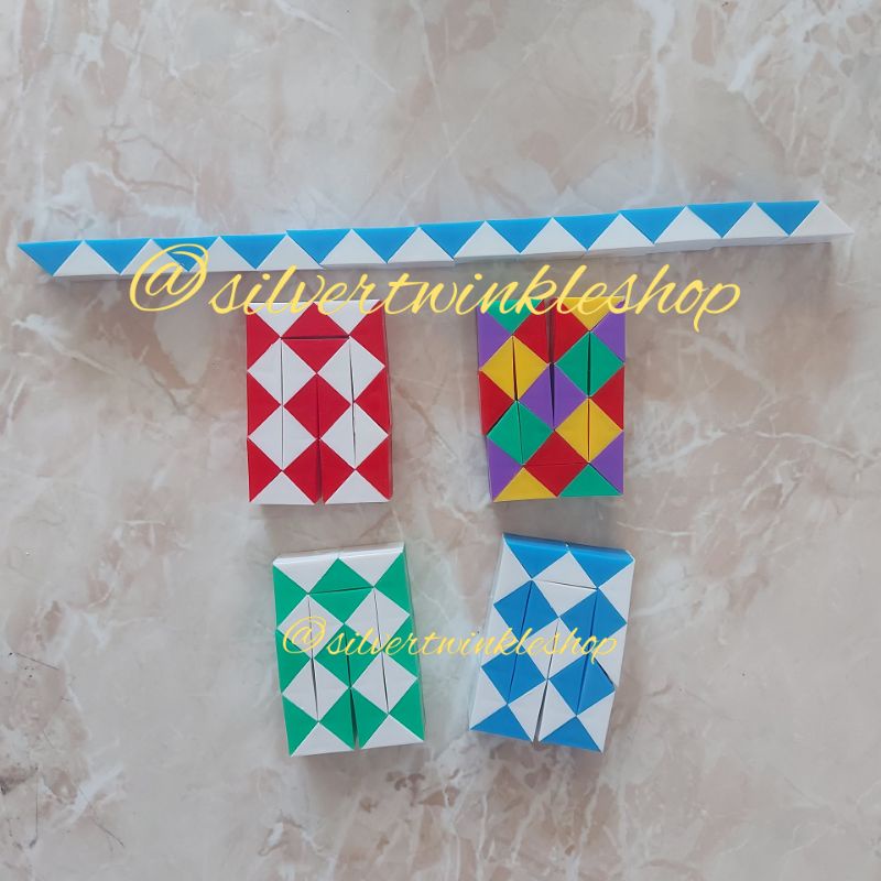 Mainan edukasi anak puzzle rubik ular mini panjang permainan asah otak montessori sensory sensori ed