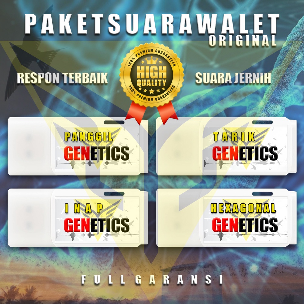 ANDYART Paket Suara Walet Genetics Original Bergaransi Suara Panggil, Tarik, Inap, dan Hexagonal