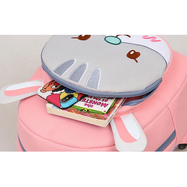 PTS - Ransel Sekolah Anak Sekolah TK Perempuan Karakter Rabbit Blushy Deer Blushy KIDS SCHOOL BAG 3D CARTOON EFFECT ANIMALS SERIES - PINK - Tas Sekolah Anak Cewek TK