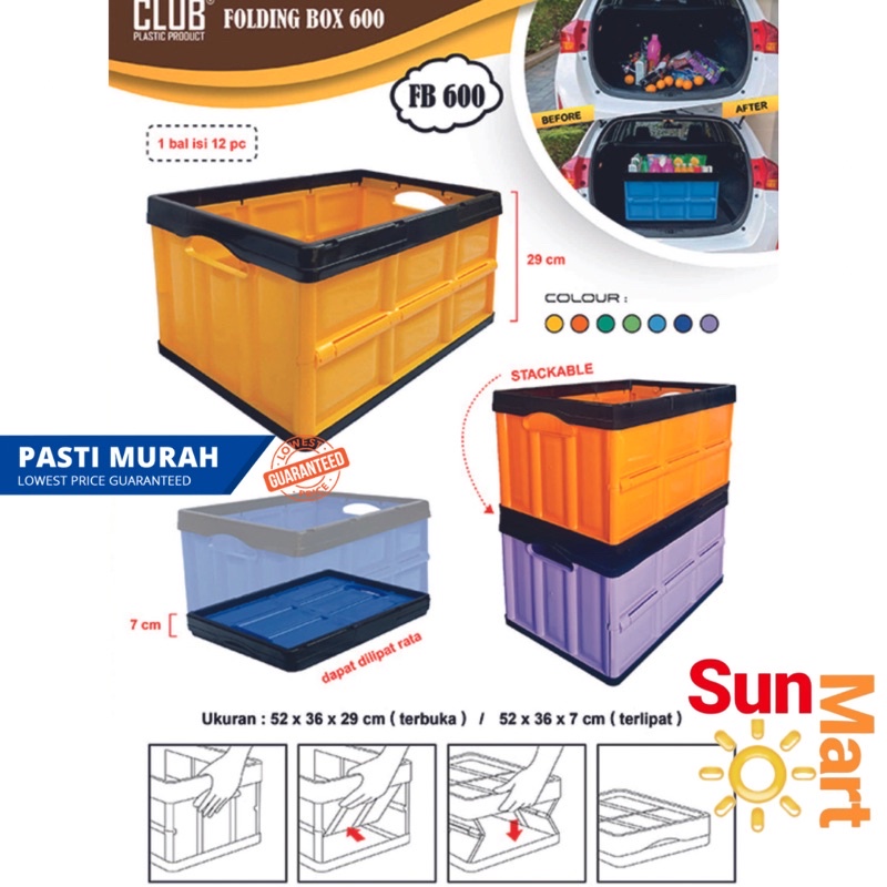 Folding Box Club FB600 / Tempat Penyimpanan Barang Serbaguna Slim