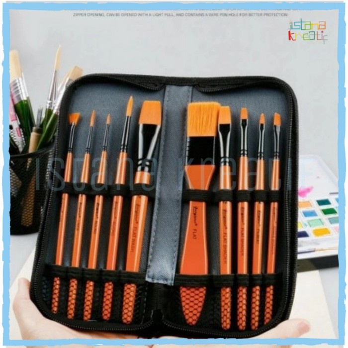 

Giorgione Brush Set 10 G-F300 For Watercolor Kuas Lukis Cat Air