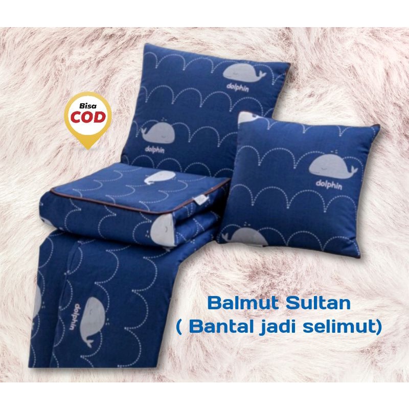 Balmut Sultan Bedcover Bantal Jadi Selimut Jumbo Lembut Ukuran 120cm x 150cm Bedkoper Serbaguna