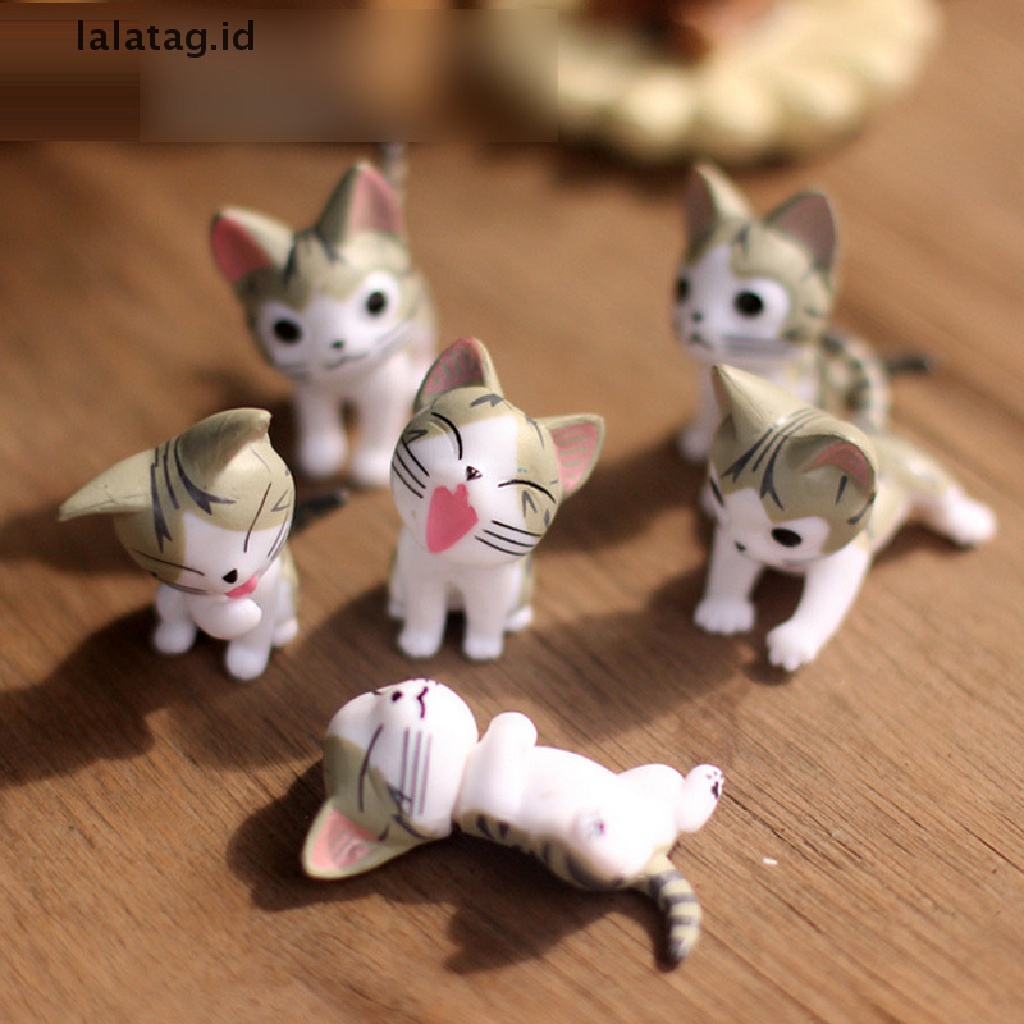 [lalatag] Mainan Patung Miniatur Kucing Keju Model Cantik Lucu Mainan Anak 4cm PVC [ID]