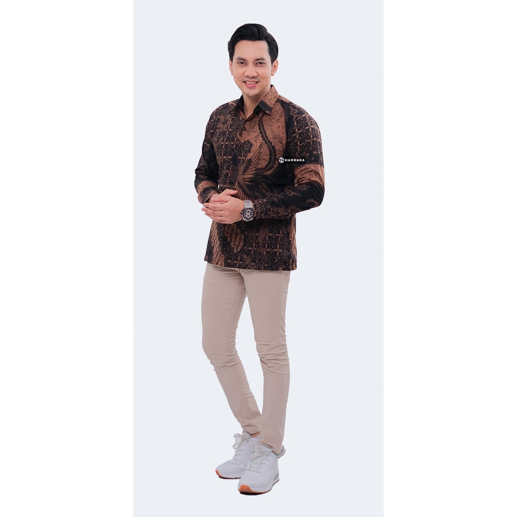 Handara Batik Pria Lengan Panjang Slim Fit Premium Mangkualam HB-326