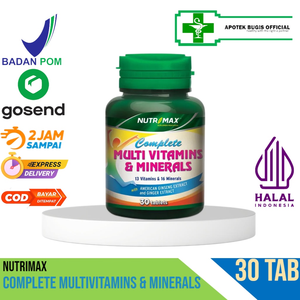 Nutrimax Complete Multivitamins &amp; Minerals 30 Tablet