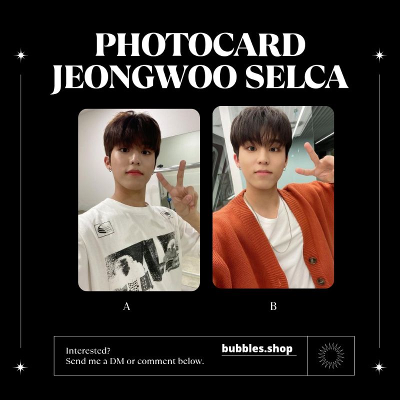 PHOTOCARD UNOFFICIAL JEONGWOO TREASURE SELCA