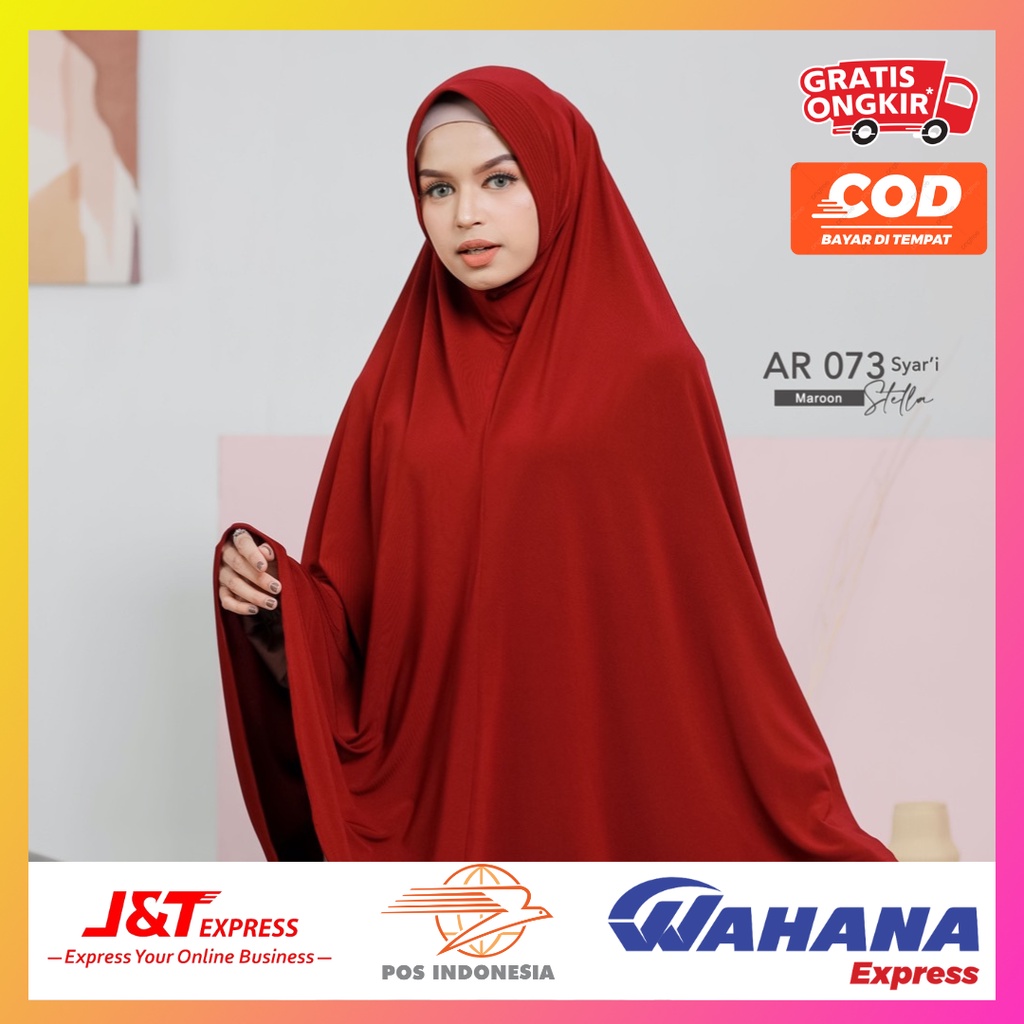 TERLARIS HIJAB BEST SELLER BY AR RAFI AR 073 SYAR'I BAHAN STELLA