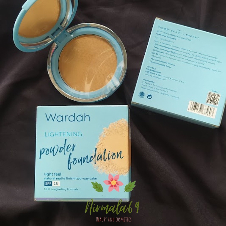 Wardah Lightening powder foundation light feel/bedak besar/bedak padat/bedak wardah/foundation wajah