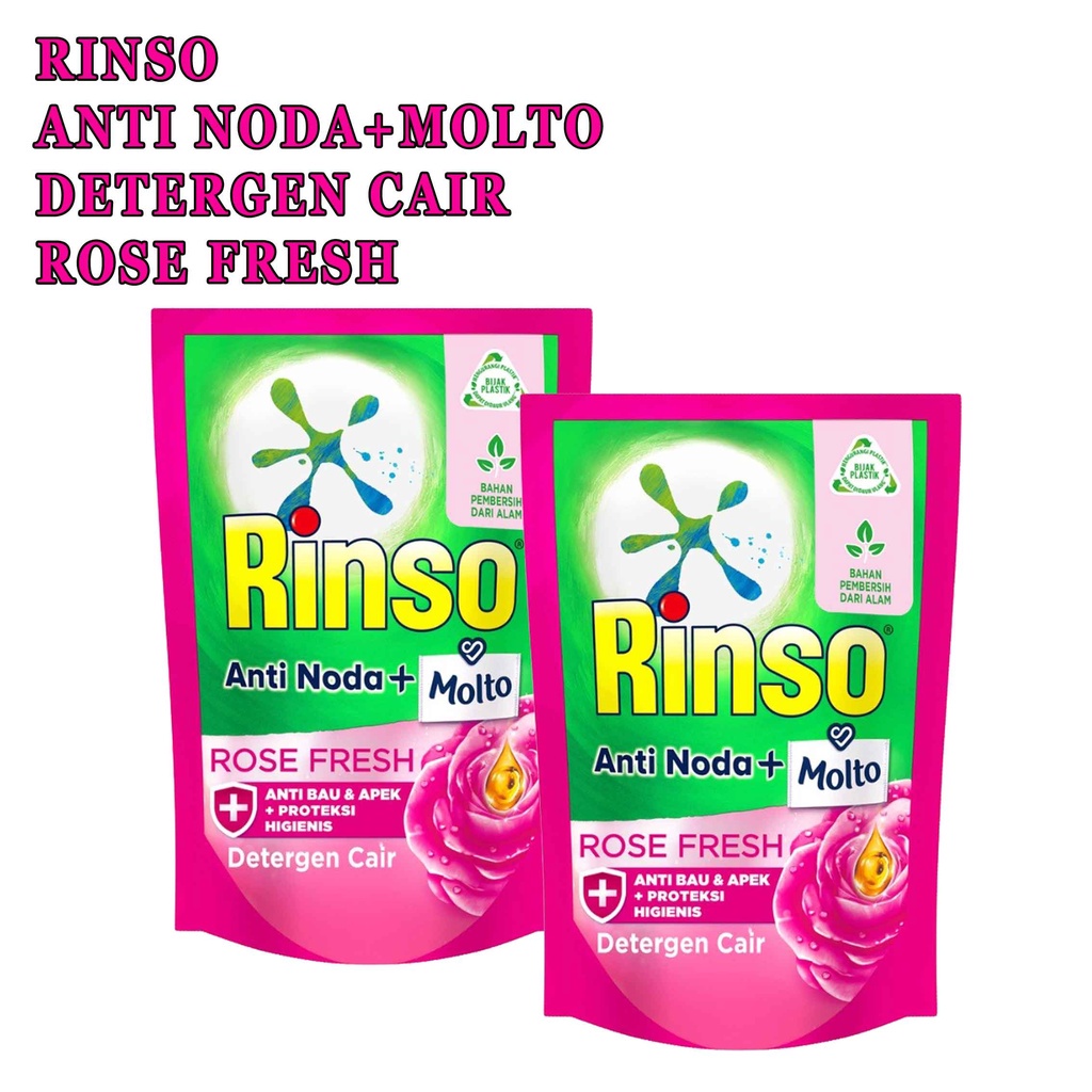 Molto Cair* Rinso Deterjen Cair* Rose Fresh Rinso* 750ml