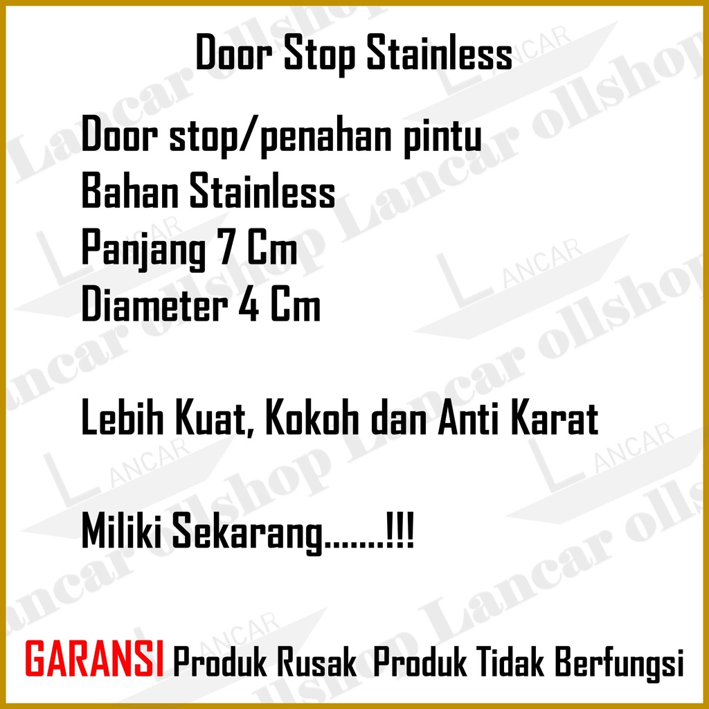 Door Stop Pintu Stainless / Door Stop Magnet / Penahan Pintu