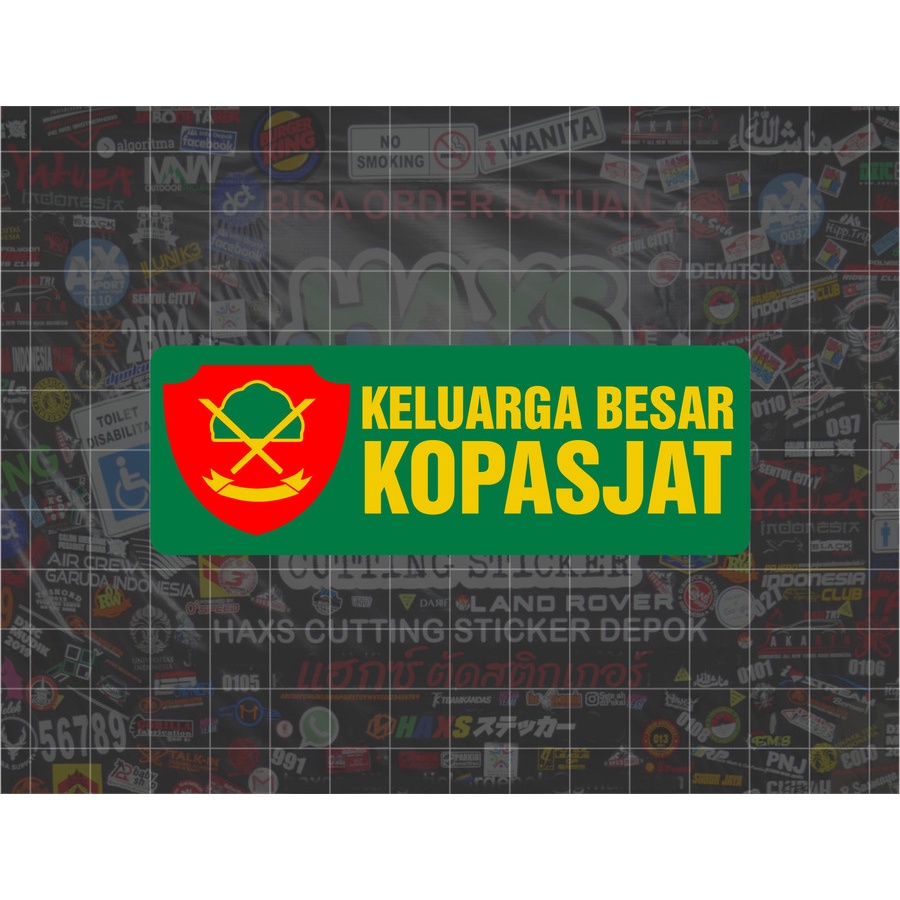 Cutting Sticker Kopasjat Ukuran 10 Cm Untuk Motor Mobil