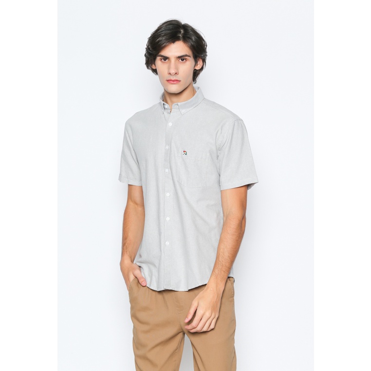 ARNOLD PALMER Kemeja Lengan Pendek Pria Abu-Abu - P-ALGE50-L5