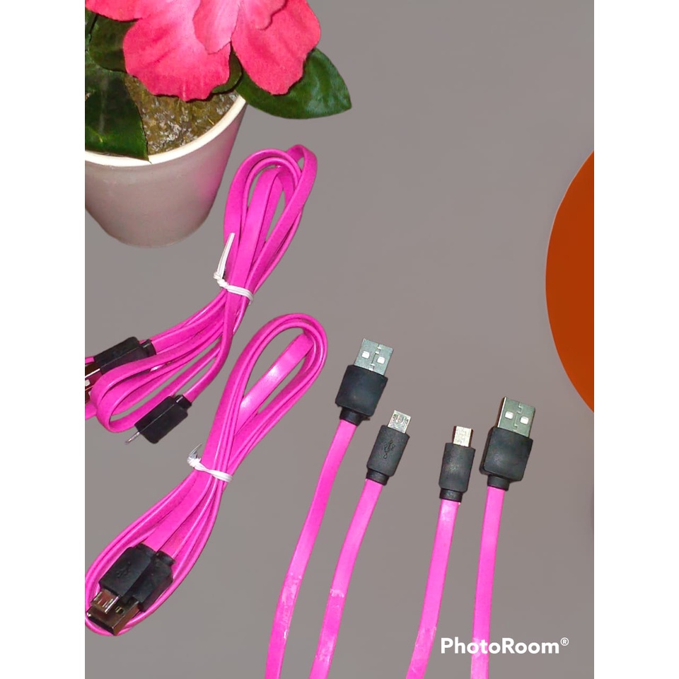 (NEW) KABEL DATA / KABEL PINKY MICRO ANDROID SUPPORT FAST CHARGING V8 TERMURAH