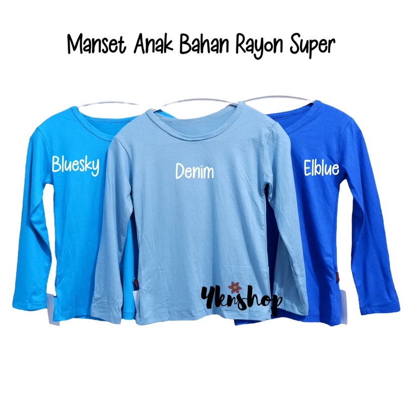 Manset Anak Kerah Oblong Bahan Kaos Rayon Super Adem