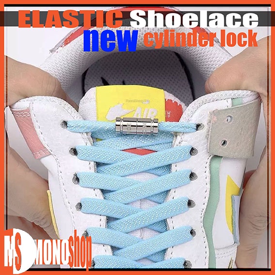 tali sepatu elastis model arrow shoelace dengan lock kapsul