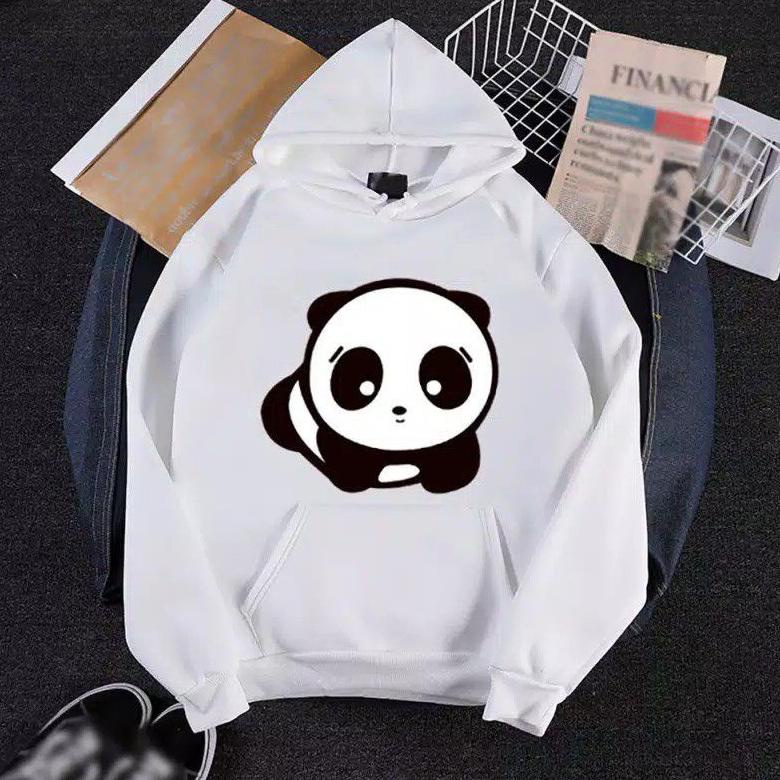 Trendy sweater hoodie motif gambar panda/hoodie sweater panda ..