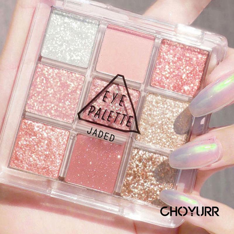 【COD】 JADED Eyeshadow Palette Waterproof Tahan Air Eyeshadow Palet 9 Warna Glitter Matte Tahan Lama -CH