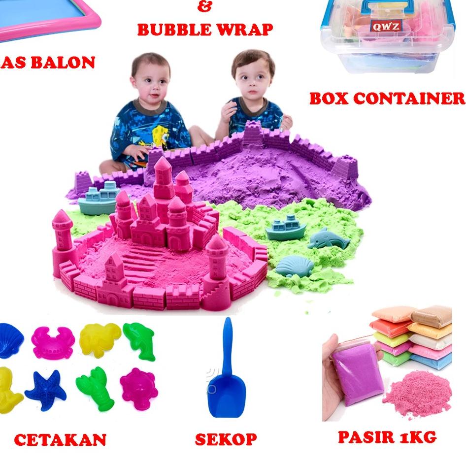 [ SALE ]  MAINAN ANAK PASIR PASIRAN 1000GR  PASIR BENTUK BENTUK PASIR BISA DIBENTUK 1KG 1000G