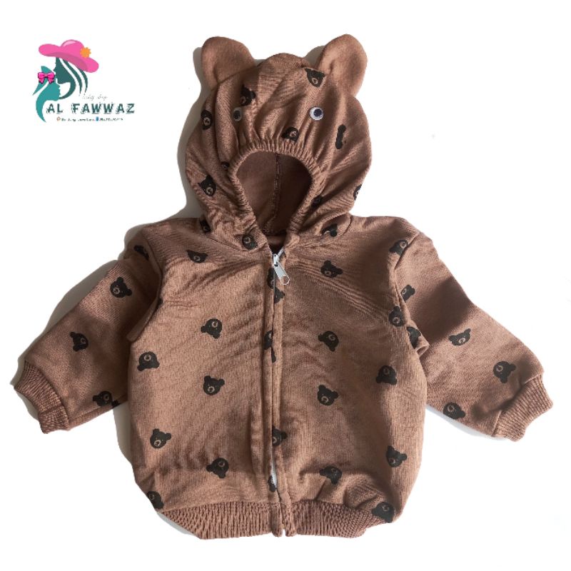 Jaket bayi motif bear head