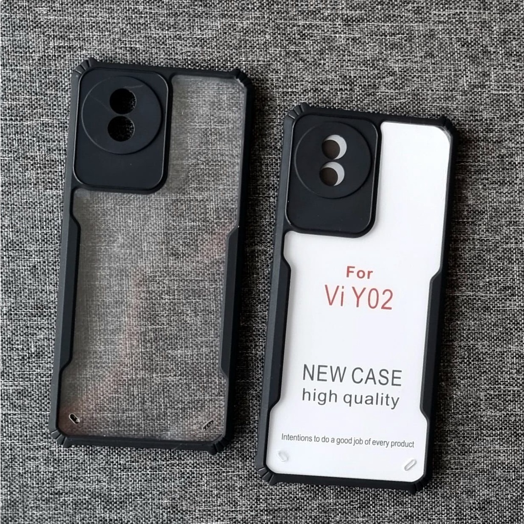 FUSION IPACKY XU.ND VIVO Y02 Y02s Y01 Y16 Y22 Y35 Softcase Black-Hitam/Crack Armor Airbag Anti Fall/Hardcase Transparant-Transparent-Transparan Bening Clear CASING-Soft Case Samping/ipaky Hard TPU 4G 5G s Silicone E A04 S 4G 5G Y 02 01 22 35 16