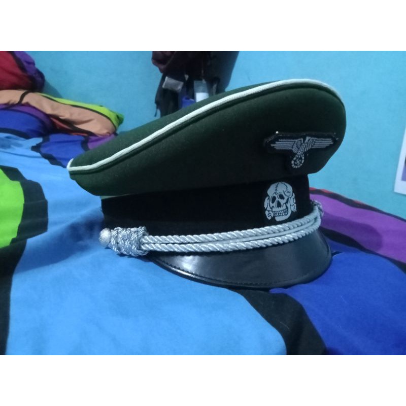 Vissor cap/topi pet Waffen SS officer schirmmutze