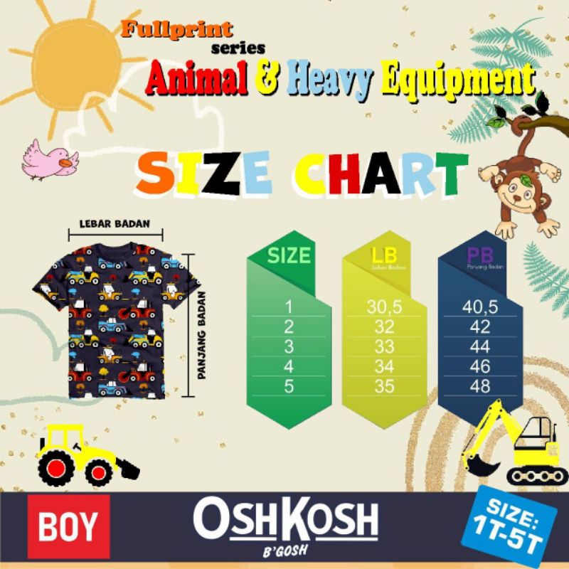 Kaosh Oshkosh Fullprint Animal &amp; heavy
