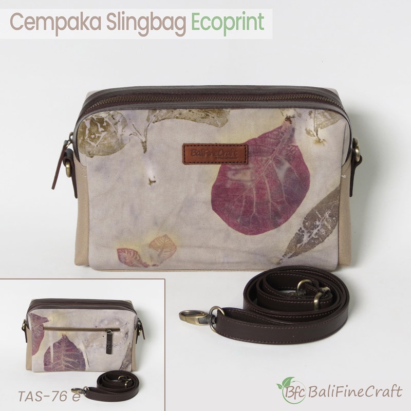 Tas Selempang Cempaka Ecoprint Sling Bag
