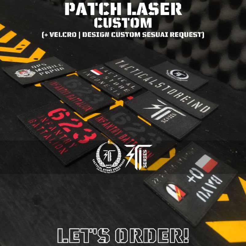 Patch Laser Tactical Custom Ukuran Panjang (Design Sesuai Request)