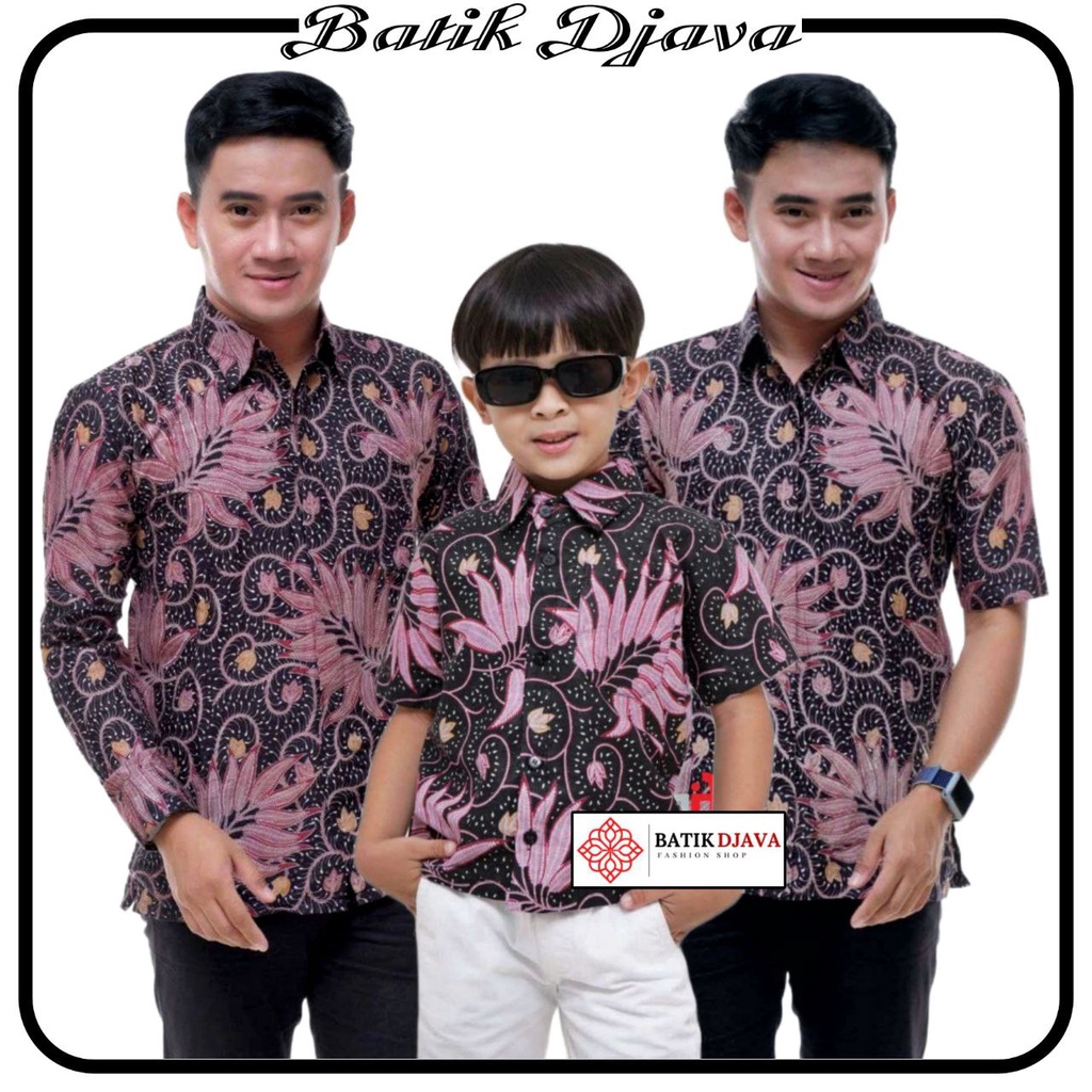 TERBARU Couple sweet || couple batik ayah dan anak cowok BATIK LILAC