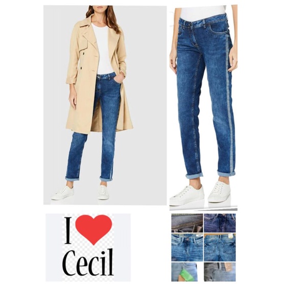 Jeans Denim Wanita CECIL Petite Celana Panjang Original