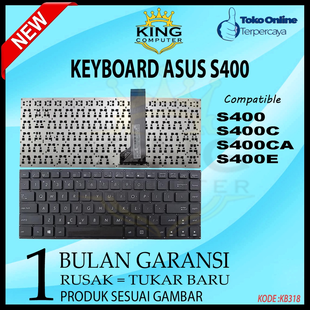 KEYBOARD ASUS S400 S400E S400CA S400C X402 BLACK