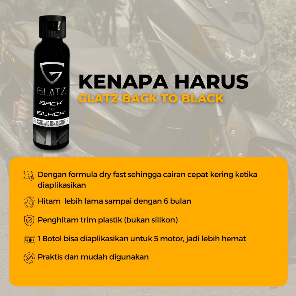 Penghitam Body Motor Permanen Original Terbaik Glatz Back To Black