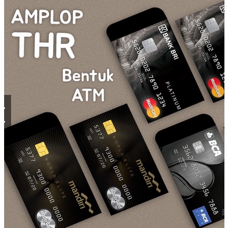 

AMPLOP THR UNIK 1PACK ISI 8// ANGPAO BENTUK ATM // AMPLOP LEBARAN ATM