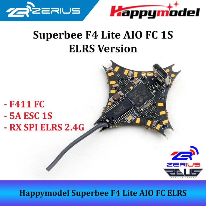 {BerkahStore} Happymodel Superbee F4 Lite ELRS 2.4GHz AIO 1S FC 5A ESC Berkualitas