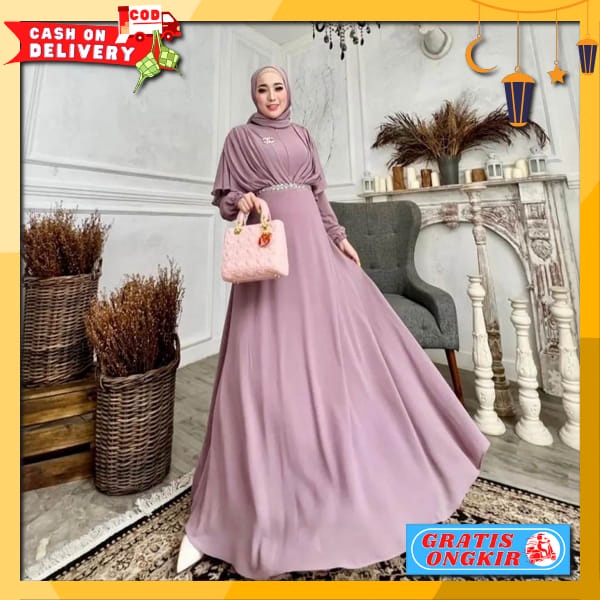 Gsmis Cwek Muslim Baju Gamis Mewah Jumbo Games Remaja Kekinian Bj Fasion Muslim Gamis Syarii 2023 Dr