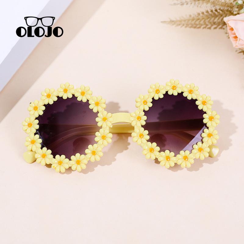 【NG】Kacamata Hitam Daisy Anak Perempuan Lovely Flower Sunglasses Touring Seaside Sunglasses