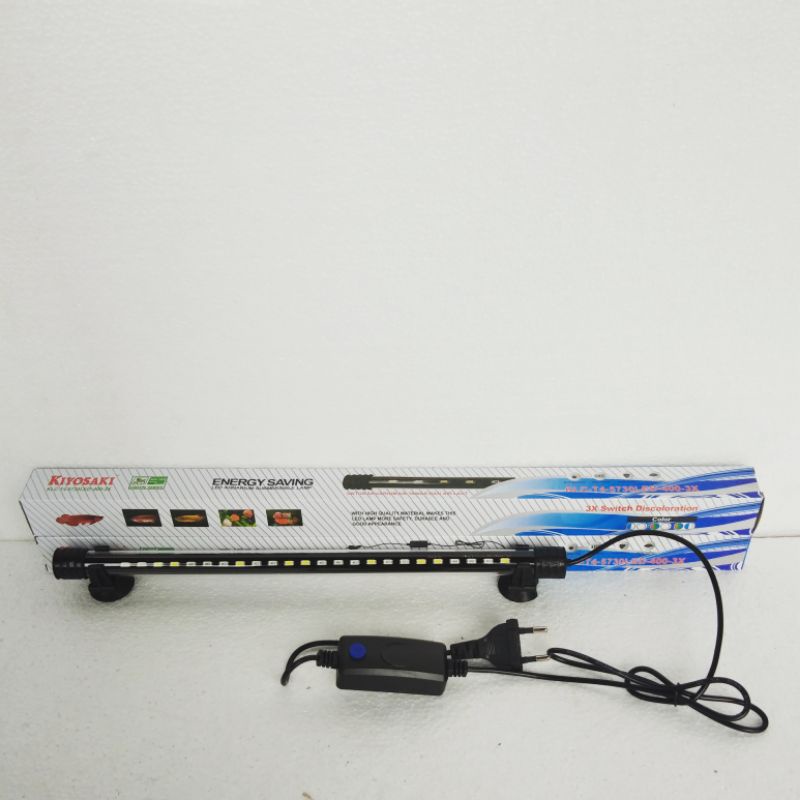 lampu celup led aquarium 3mode 3x ganti warna KIYOSAK KLC 400 3X led untuk tank akuarium 40cm 40 CM putih biru merah 3 MODE putih biru merah rgb