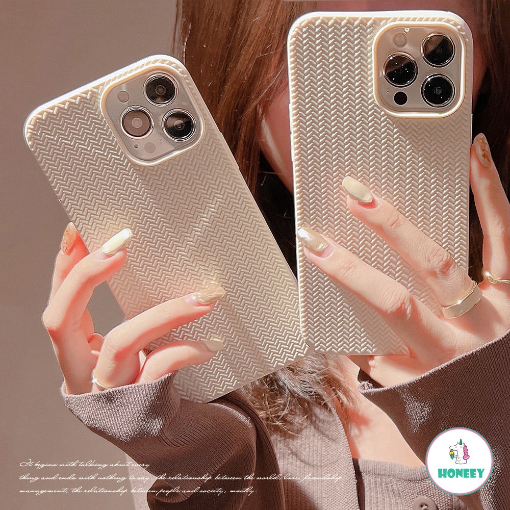 Soft Case TPU Shockproof Motif Riak Air 3D Warna Beige Untuk IPhone 14 13 12 11 Pro Max